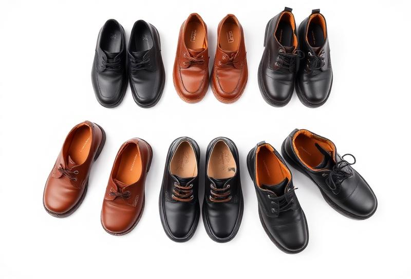 Approved dress shoes in brown and black