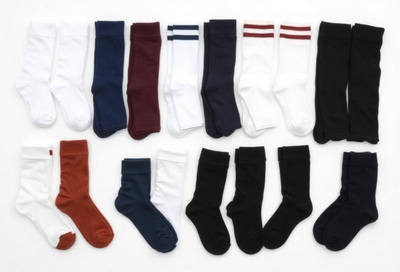 Approved school uniform socks and tights in white, navy, brown and black